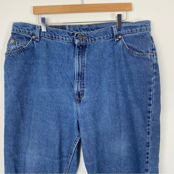 VINTAGE 90s LEVI’S 9922 Orange Tab Tapered Fit Tapered Leg Mom Jeans 22 Short - Picture 6 of 9